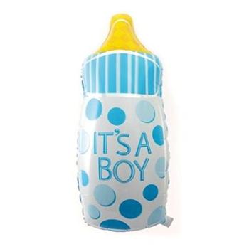 Balón fóliový detská fľaša chlapec 80 cm (8595596311071)