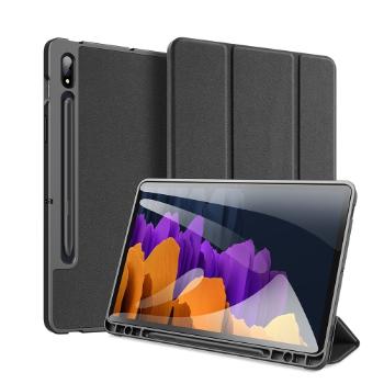 DUX DOMO Zaklápací kryt Samsung Galaxy Tab S8 / Tab S7  čierny