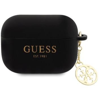 Guess 4G Charms Silikónové Puzdro na Airpods Pro 2 Black (GUAP2LSC4EK)