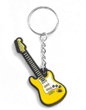 Musician Designer Music Key Chain Electric Guitar Yellow