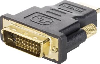 Renkforce RF-4233372 HDMI / DVI adaptér [1x HDMI zástrčka - 1x DVI zástrčka 24+1-pólová] čierna pozlátené kontakty