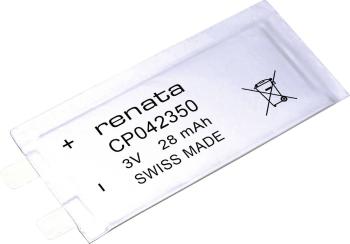 Renata Thin-Film Primary CP042350.IB špeciálny typ batérie Prismatisch spájkovacia špička v tvare U lítiová 3 V 28 mAh 1