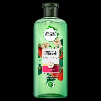 Herbal Essences Strawberry & Mint, Čistenie A Hydratácia, šampón na vlasy Na Všetky Typy Vlasov, 400ml