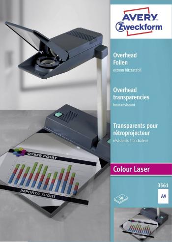 Avery-Zweckform  3561 fólie pre spätný projektor DIN A4 laserová tlačiareň , farebná laserová tlačiareň , kopírka , fare