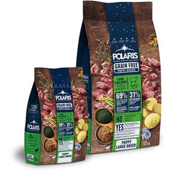 Polaris bezobilné granule s čerstvým mäsom Junior Large Breed s jahňacím a lososom 12 + 2,5 kg (KRMP1014ss)