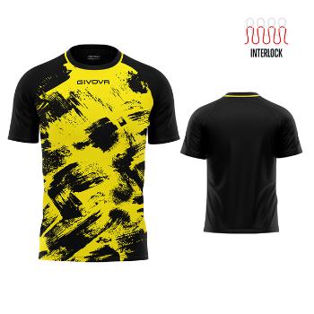 SHIRT ART INTERLOCK M/C GIALLO/NERO Tg. 3XL