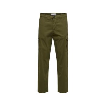 Selected  Noos Slim Tapered Wick Cargo Pants - Winter Moss  Nohavice Zelená