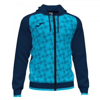 SUPERNOVA III ZIP-UP HOODIE NAVY FLUOR TURQUOISE S