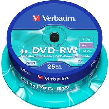 Verbatim DVD-RW 4x, 25ks CakeBox (43639)