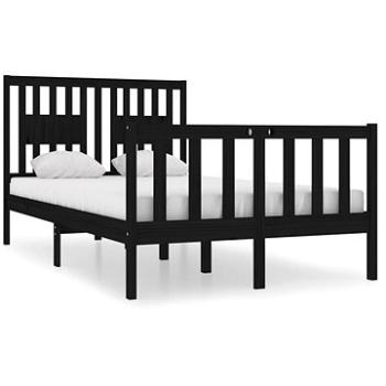 Rám postele čierny masívne drevo 120 × 190 cm Small Double, 3104102