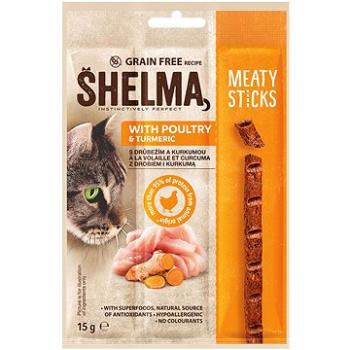 Shelma snack mäsové tyčinky bez obilnín, hydina 15 g (8595606407244)