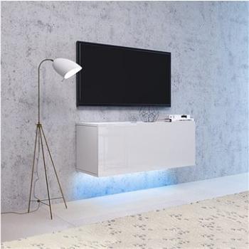TV stolík VIVO 01 v bielej farbe s vysokým leskom (TVV100X11WMWG00032)