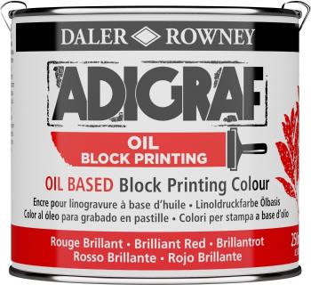 Daler Rowney Adigraf Block Printing Oil Farba na linoryt Brilliant Red 250 ml