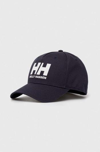 Bavlnená šiltovka Helly Hansen HH Ball Cap tmavomodrá farba, s potlačou, 67434