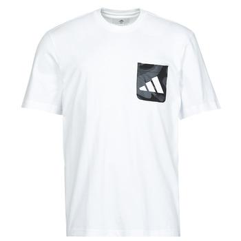 adidas  Tričká s krátkym rukávom CAMO PKT TEE  Biela