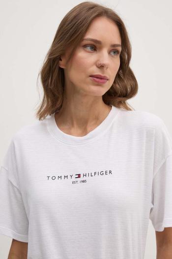 Tričko Tommy Hilfiger dámske, biela farba, WW0WW42067