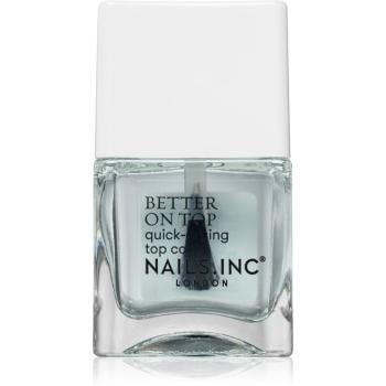 Nails Inc. Better on Top Quick-Drying Top Coat vrchný ochranný lak na nechty s leskom 14 ml