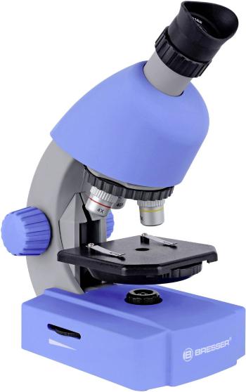 Bresser Optik blau detský mikroskop monokulárny 640 x spodné svetlo