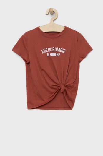 Detské tričko Abercrombie & Fitch červená farba,