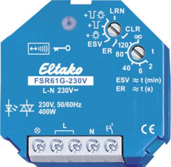 FSR61G-230V Eltako bezdrôtový spínač / vypínač   1-kanálový  pod omietku Spínací výkon (max.) 400 W Max. dosah 30 m