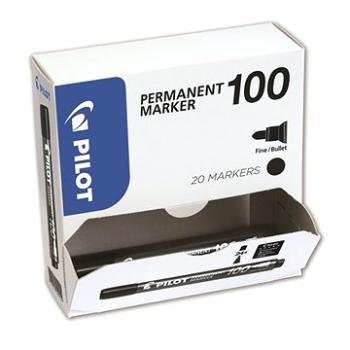 PILOT Permanent Marker 100 čierny, multipack 20 ks (SCA-100 Black)