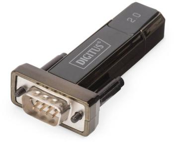 Digitus USB 2.0, sériový adaptér [1x USB 2.0 zástrčka A - 1x D-SUB zástrčka 9-pólová] DA-70167 pozlátené kontakty, s USB
