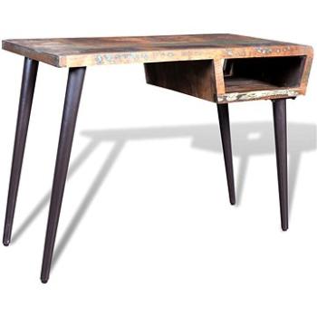 Písací stôl so železnými nohami recyklované drevo