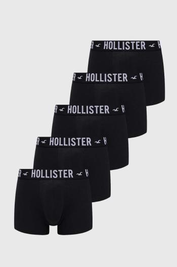 Boxerky Hollister Co. 5-pak pánske, čierna farba