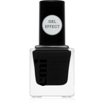 emi E.MiLac Gel Effect Ultra Strong lak na nechty s gélovým efektom bez použitia UV/LED lampy odtieň Little Black Dress #050 9 ml