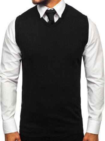 Čierna pánska pletená vesta Bolf 2500