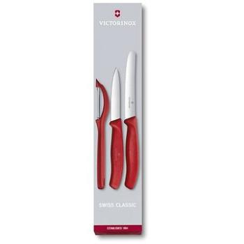 Victorinox súprava 2 ks nožov a škrabka Swiss Classic plast červený (6.7111.31)