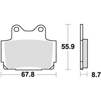 Braking brzdové doštičky (semi-metalická zmes SM1) (2 ks) M501 – 108 (M501-108)