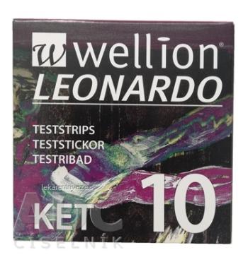 Wellion LEONARDO KET Prúžky testovacie (1 balenie) 1x10 ks