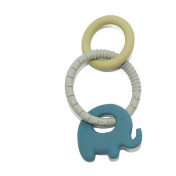 Petite&Mars Silicone teether hryzadielko Elefi 0 m+ 1 ks