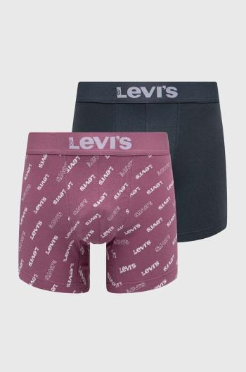 Boxerky Levi's 2-pak pánske, ružová farba