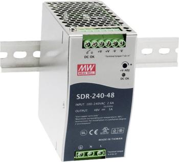 Sieťový zdroj na DIN lištu Mean Well SDR-240-24 24 V / DC 10 A 240 W 1 x