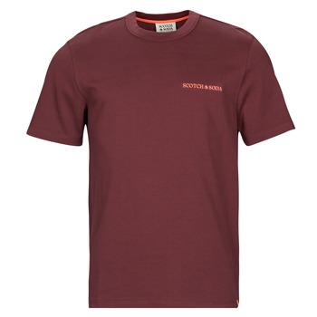 Scotch & Soda  Tričká s krátkym rukávom T-Shirt Logo Unisexe En Jersey De Coton Biologique  Bordová