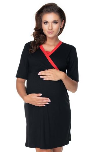 Čierny set tehotenská nočná košeĺa + župan 0149