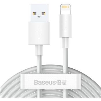 Baseus Simple Wisdom Lightning Data Cable 1,5 m White (2 ks) (TZCALZJ-02)