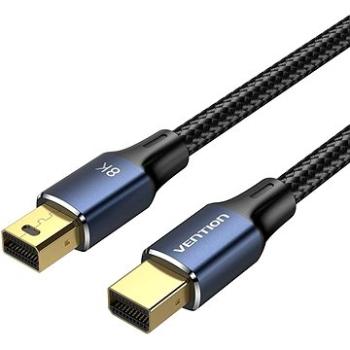 Vention Cotton Braided Mini DP Male to Male 8K HD Cable 2 m Blue Aluminum Alloy Type (HCGLH)