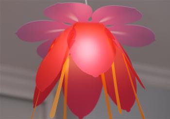Detská lampa - kvet - rôzne farby oranžová