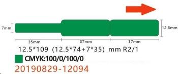 Niimbot štítky na káble RXL A2K18638901, 12,5x109mm 65ks Green pre D11 a D110