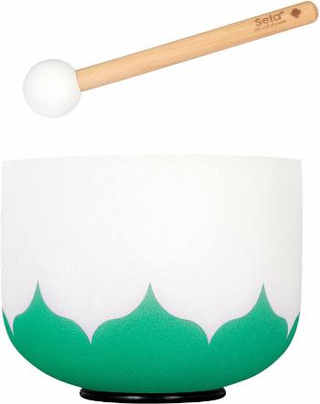 Sela 8" Crystal Singing Bowl Lotus 432 Hz F - Green (Heart Chakra) incl. 1 Wood Mallet Spievajúca miska 8" Heart Chakra