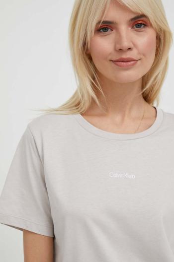 Bavlnené tričko Calvin Klein šedá farba