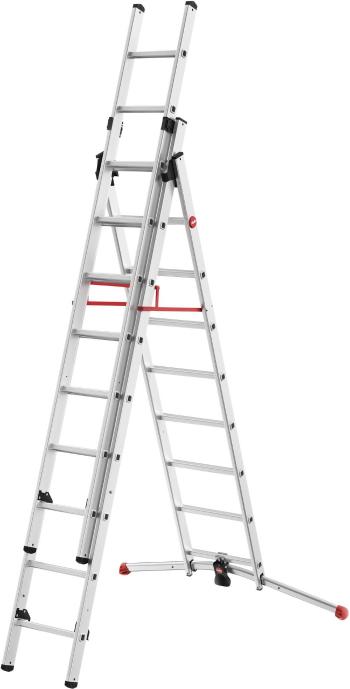 Hailo S100 ProfiLOT 9309-507 hliník viacúčelový rebrík  Max.prac. výška: 6.6 m strieborná, červená, čierna 21.7 kg