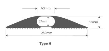 Vulcascot káblový mostík VUS-062 guma čierna Kanálov: 1 1500 mm Množstvo: 1 ks