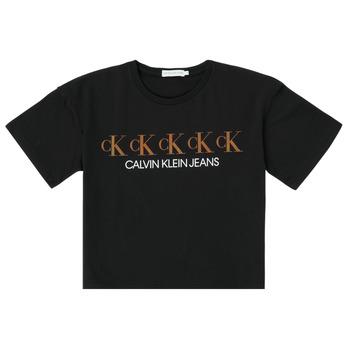 Calvin Klein Jeans  Tričká s krátkym rukávom CK REPEAT FOIL BOXY T-SHIRT  Čierna