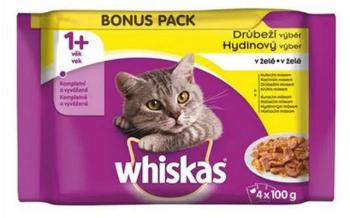 WHISKAS kapsičky pre mačky hydinový výber v želé (kura,kačka,hydina,morka) 4x85g