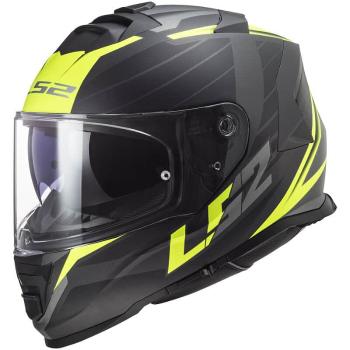 Moto prilba LS2 FF800 Storm Nerve Farba Matt Black H-V Yellow, Veľkosť XL (61-62)