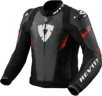 Rev'it! Jacket Control Black/Neon Red 54 Kožená bunda